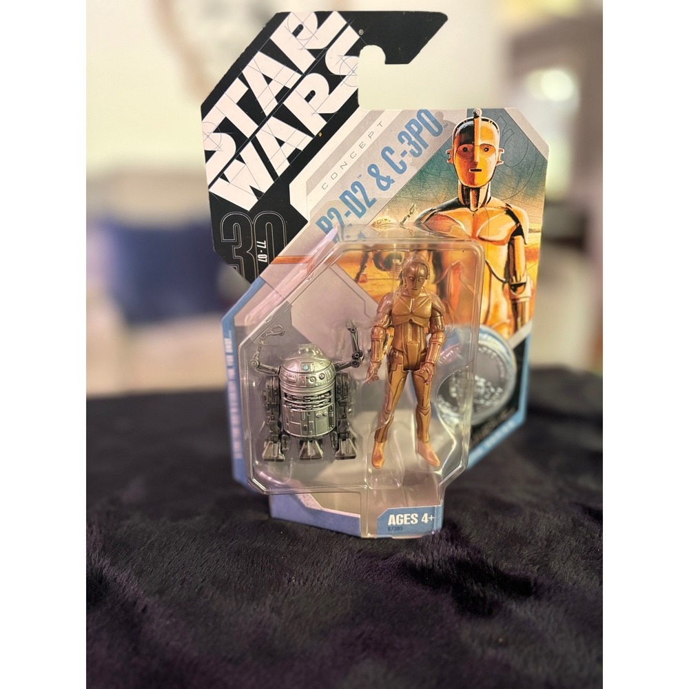 Star Wars 30 Anniversary McQuarrie Concept R2-D2 C-3PO Action Figure 2007 Hasbro